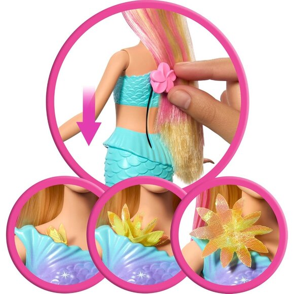 🆕 Barbie Mermaid Toy Dolls with Surprise Magic Blooming Flowers Ombre Tails - Picture 4 of 6